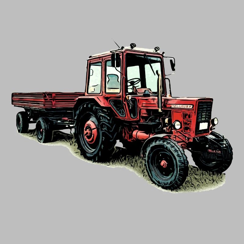 Belarus MTS 80 with trailer