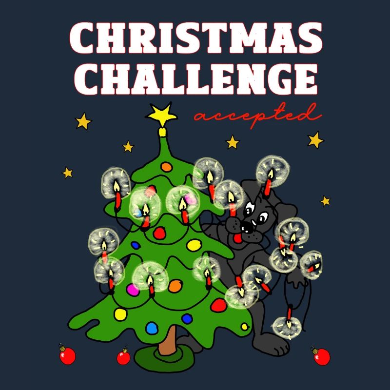Christmas Challenge Accepts Dog