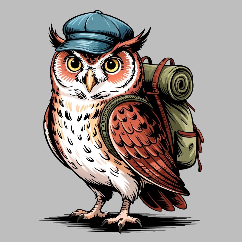 Abenteuer Eule mit Rucksack