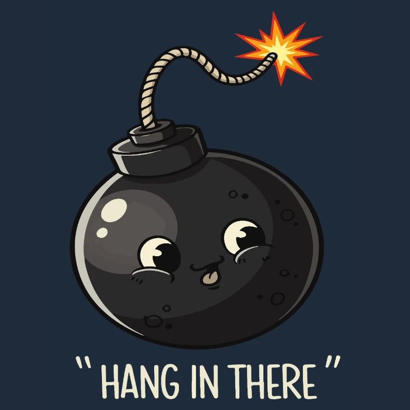 Kawaii Exploding Bomb Comic Design