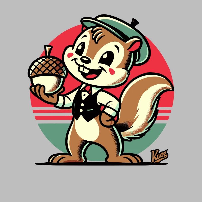 Eichhörnchen mit Haselnuss