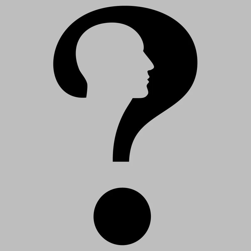 Fragezeichen mit Silhouette Mann #