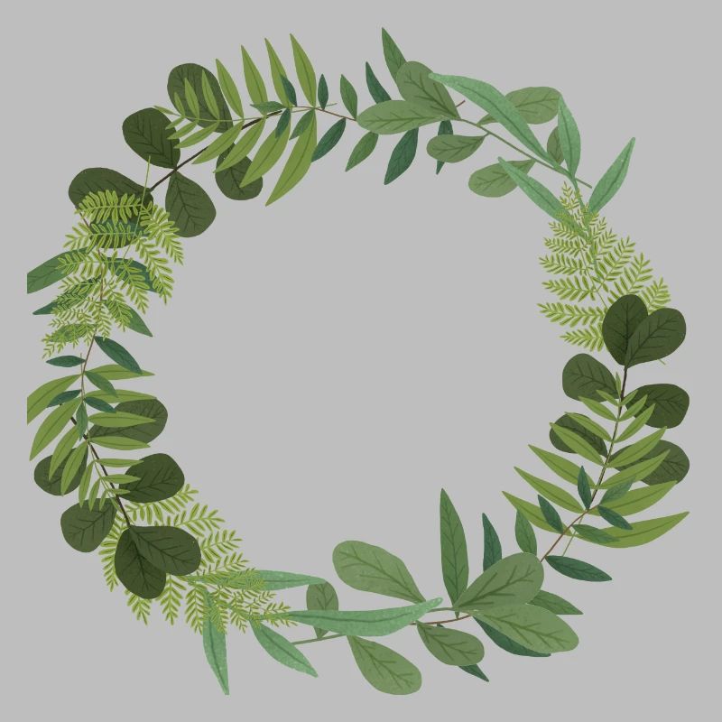 Couronne verte de feuilles
