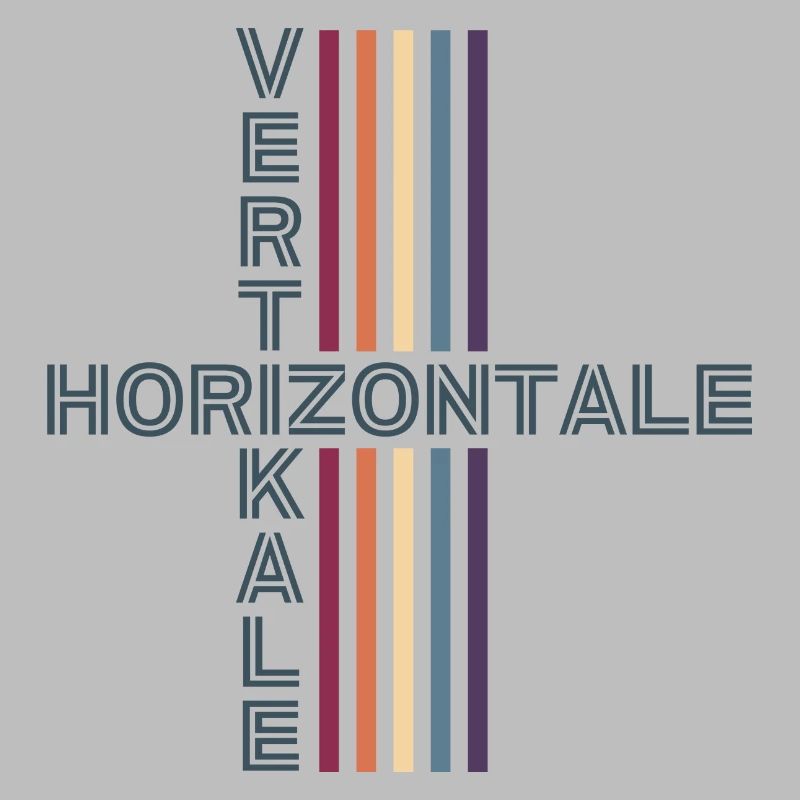 Horizontal Vertical Retro Vintage
