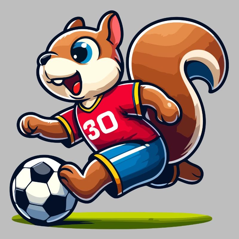 Scamper Striker: Das Fußball-Eichhörnchen