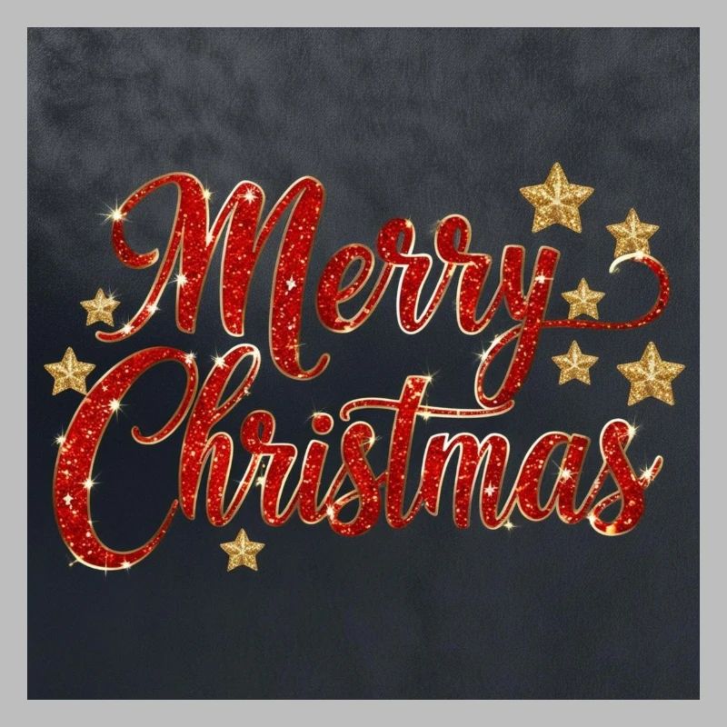 Glitzerndes Merry Christmas Script