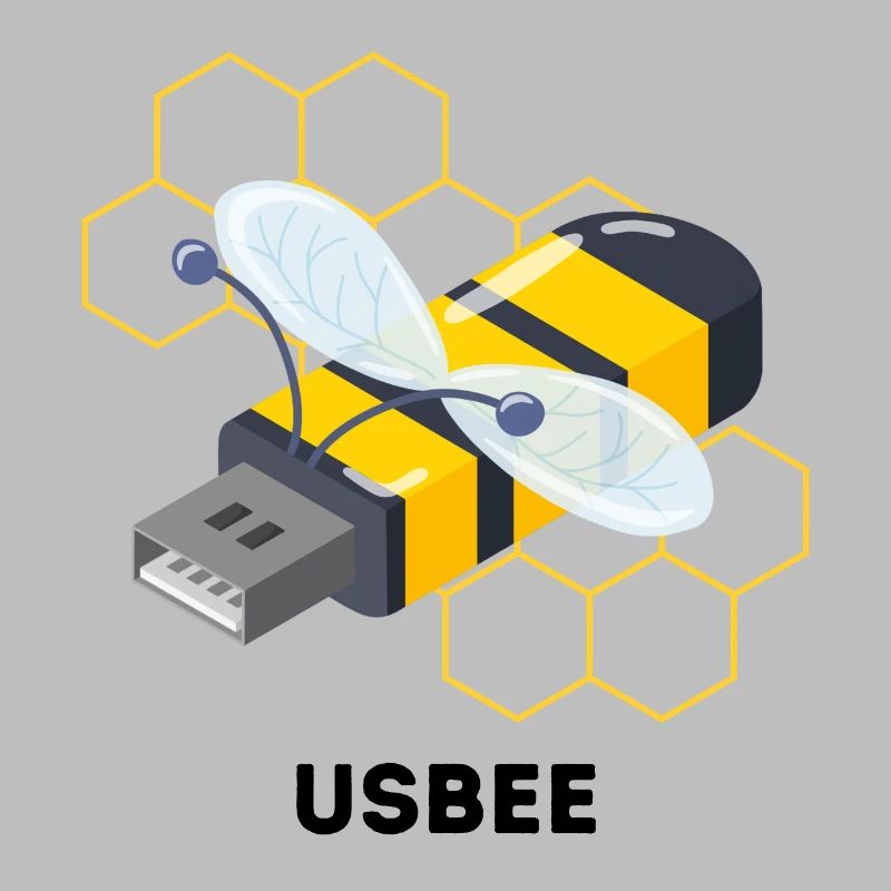 USBEE - Jeu de mots mignon sur l’abeille USB