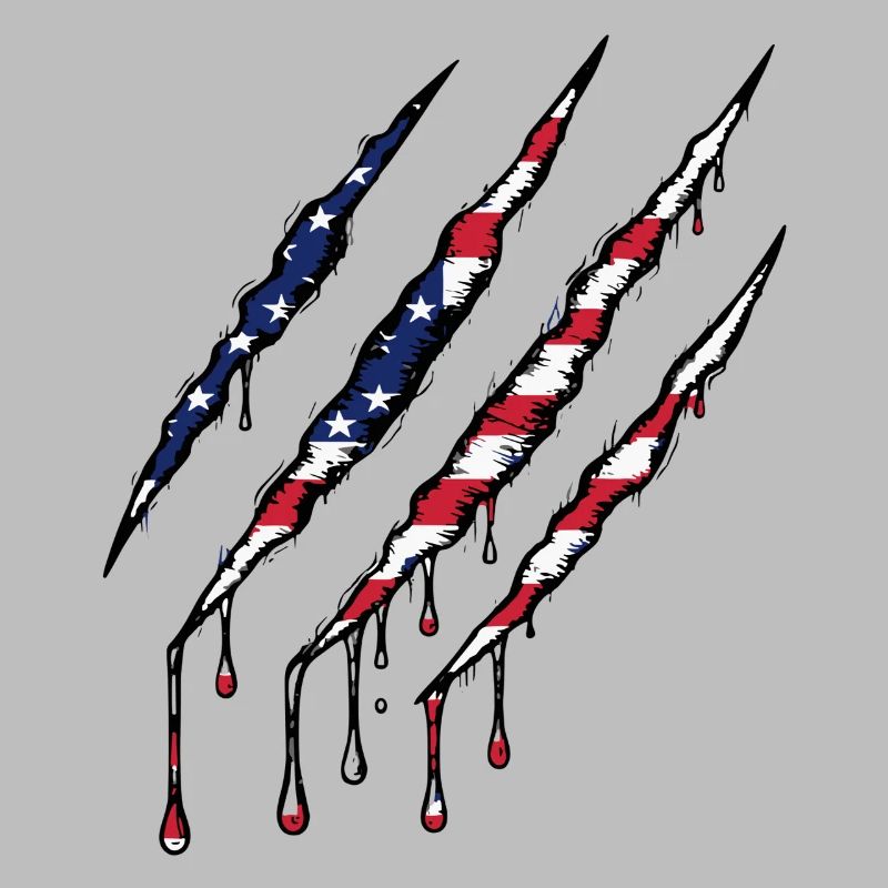 Scratch USA Flag Scratch Trace