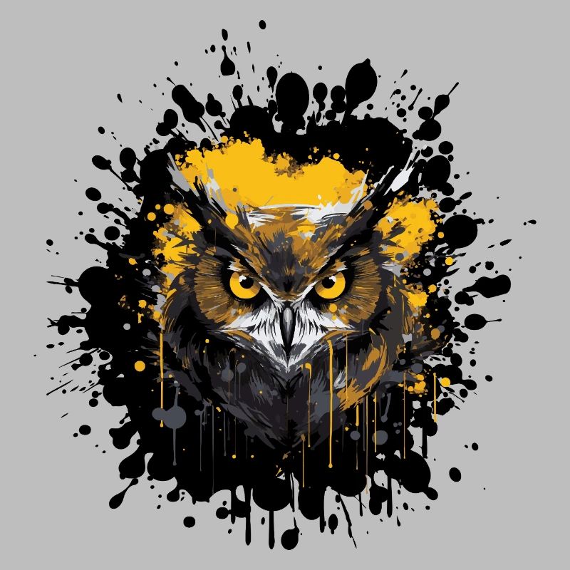 Eule Nachteule Splatter