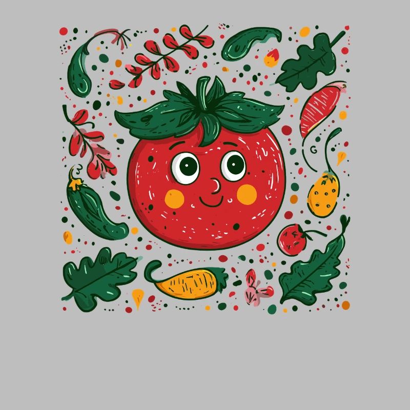 Tomate joyeuse dans la conception de jardin