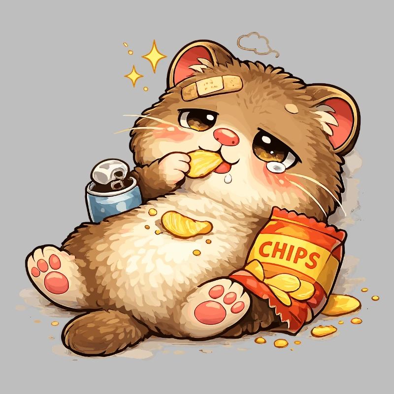 Chat amoureux des biscuits