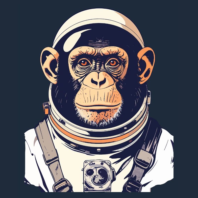 Astronaut Monkey Astronaut Monkey Space Motif