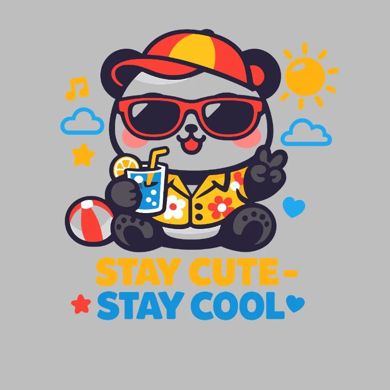 Graphique Reste mignon Reste Cool Bear