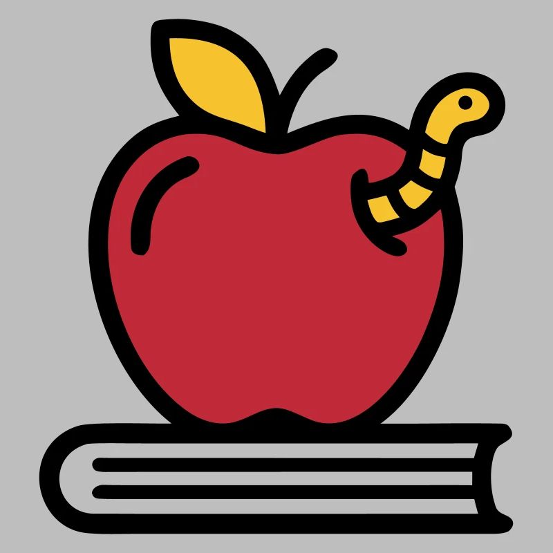 Apple Book Worm Elementary School