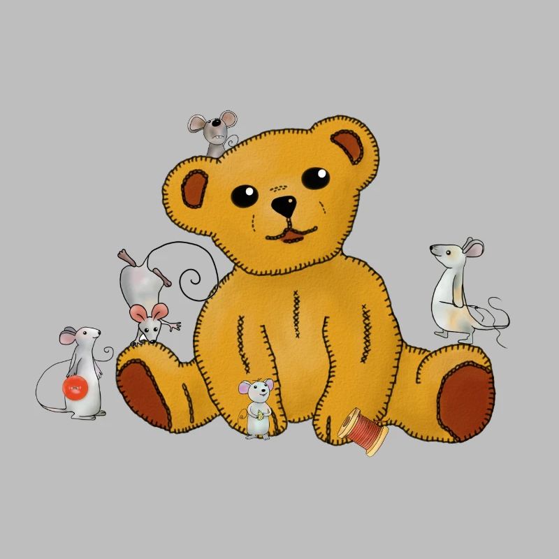 Mäuse nähen Teddy