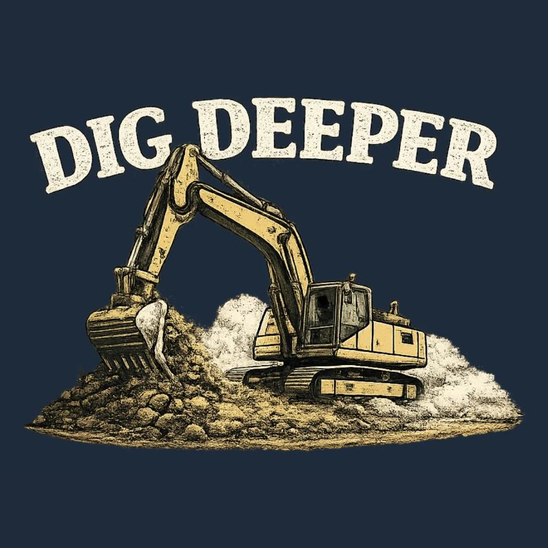 Dig Deeper Bagger Baustelle Baumaschine 
