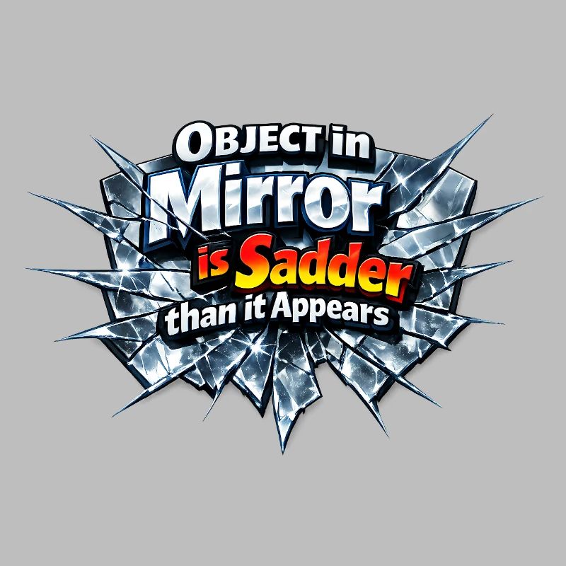 A broken mirror is the sad truth