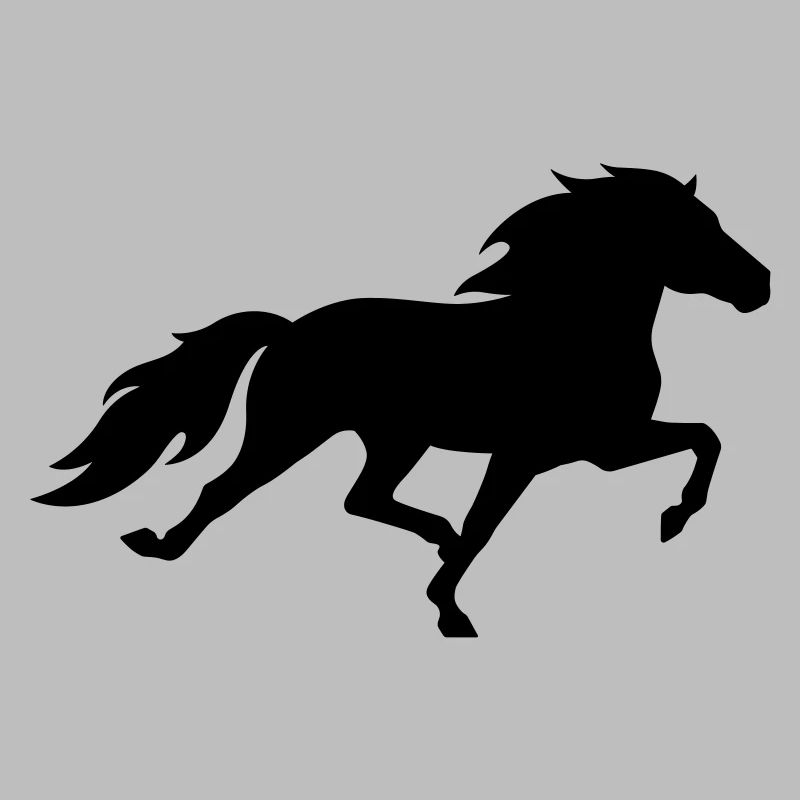 Cheval islandais dans le pass de course