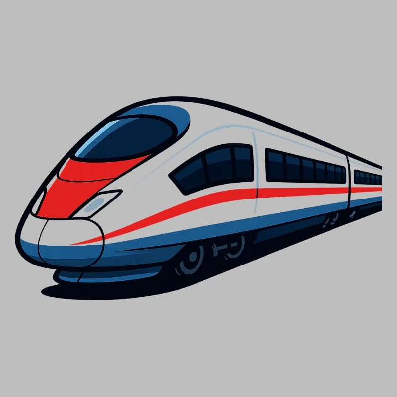 Neon lines high-speed train