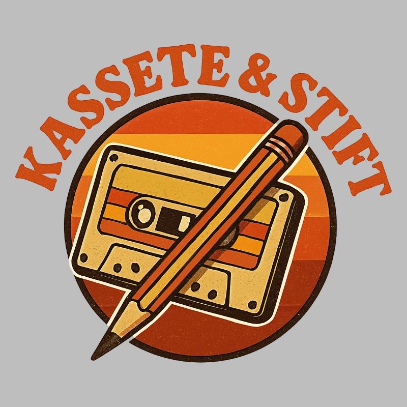 Cassette et Crayon Rétro