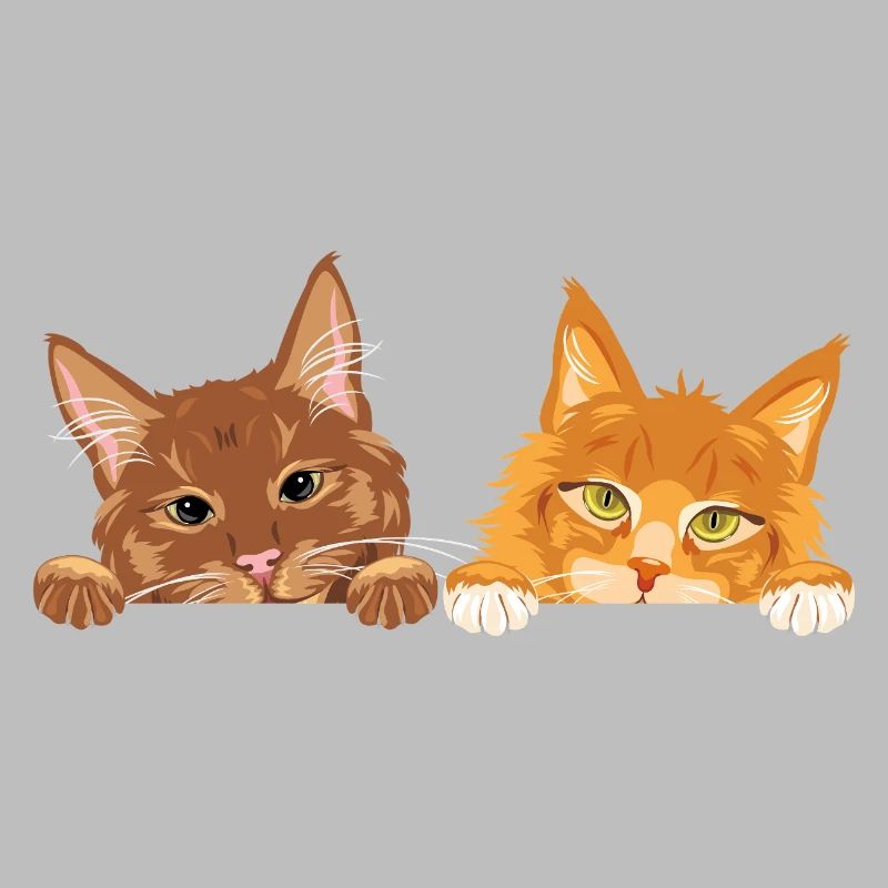 Peeking_cute_two_ginger_cats