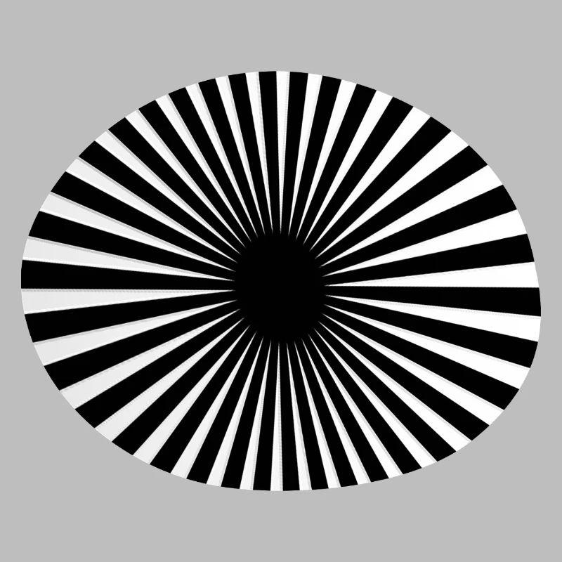 Black and white circular spokes