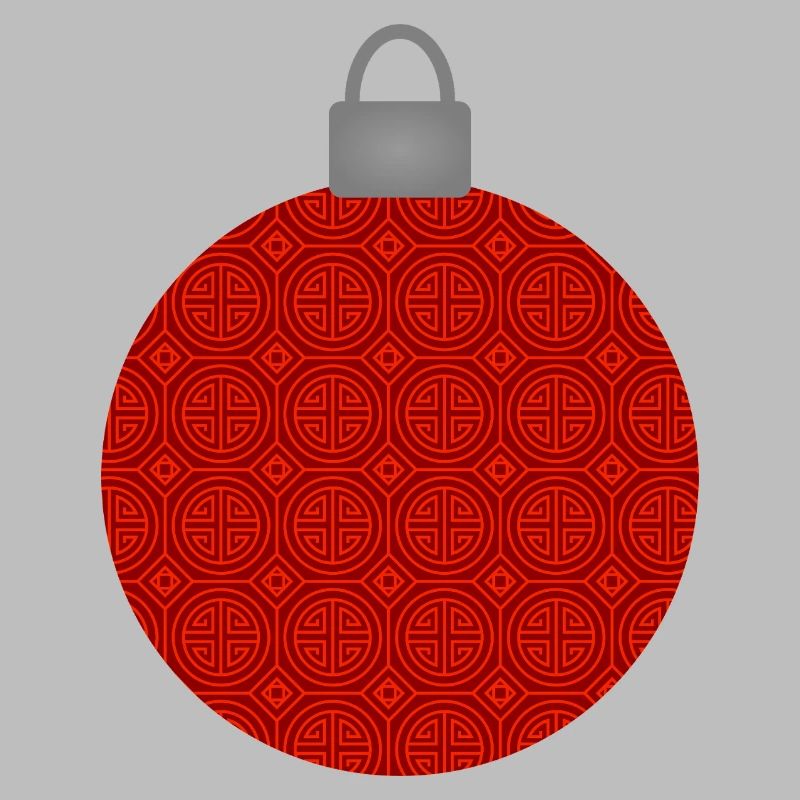 Rotes Rundmuster Weihnachtskugel