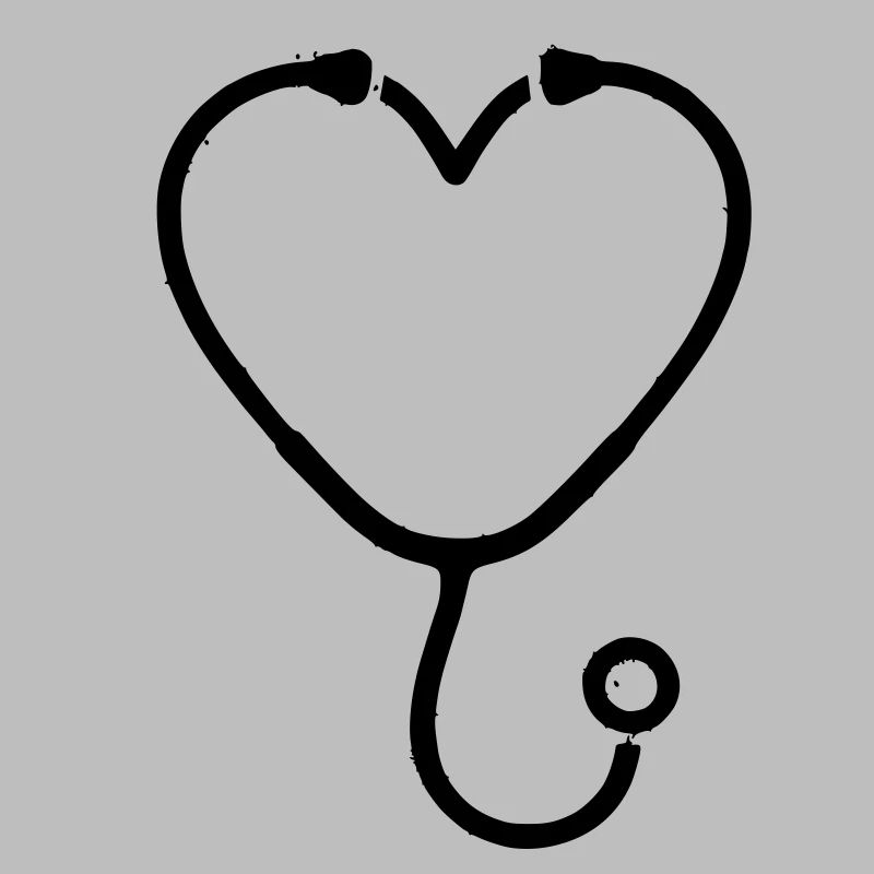 Stethoskop Herz Medizin Outline
