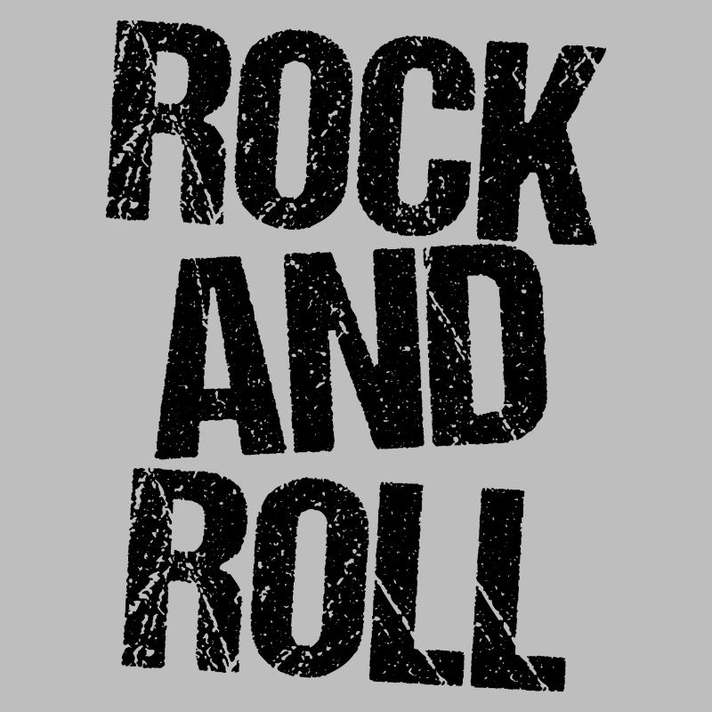 Rock and Roll Distressed Typography Design