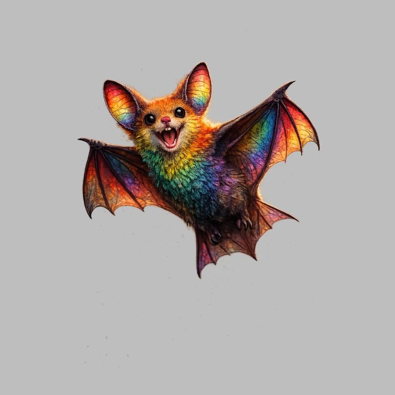 Rainbow Bat Night Creature