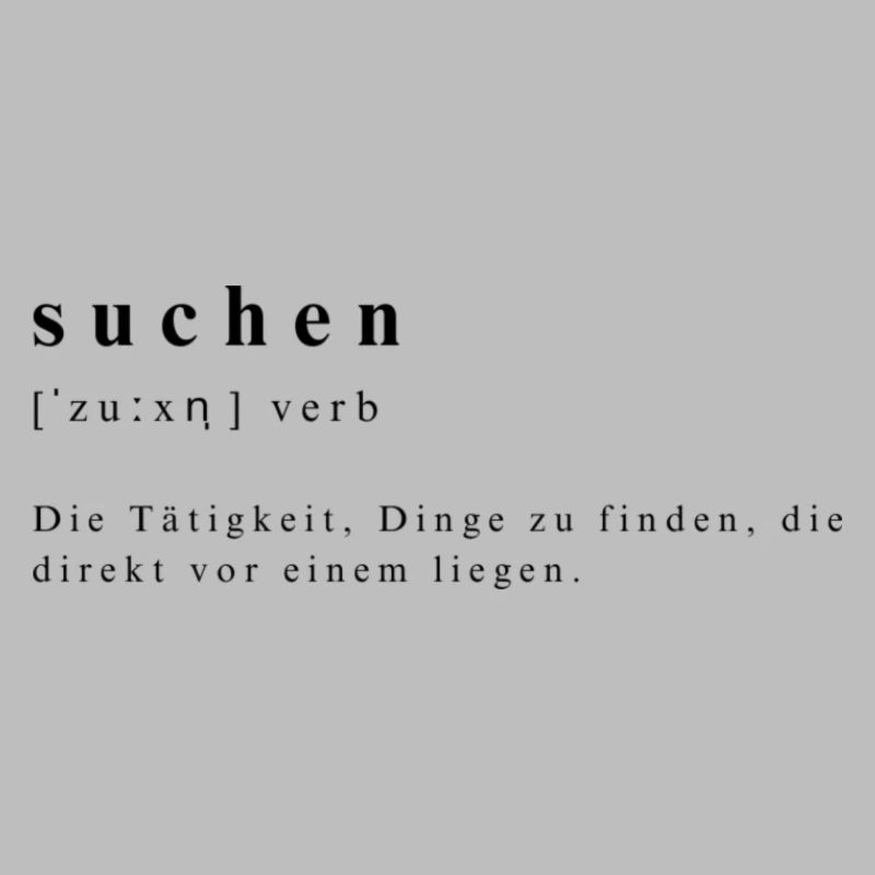 Suchen. Verb. Lautschrift.