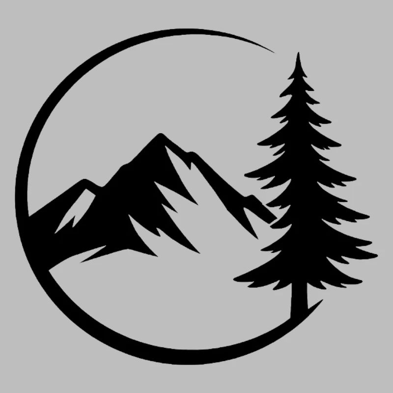 Mountain Forest Silhouette