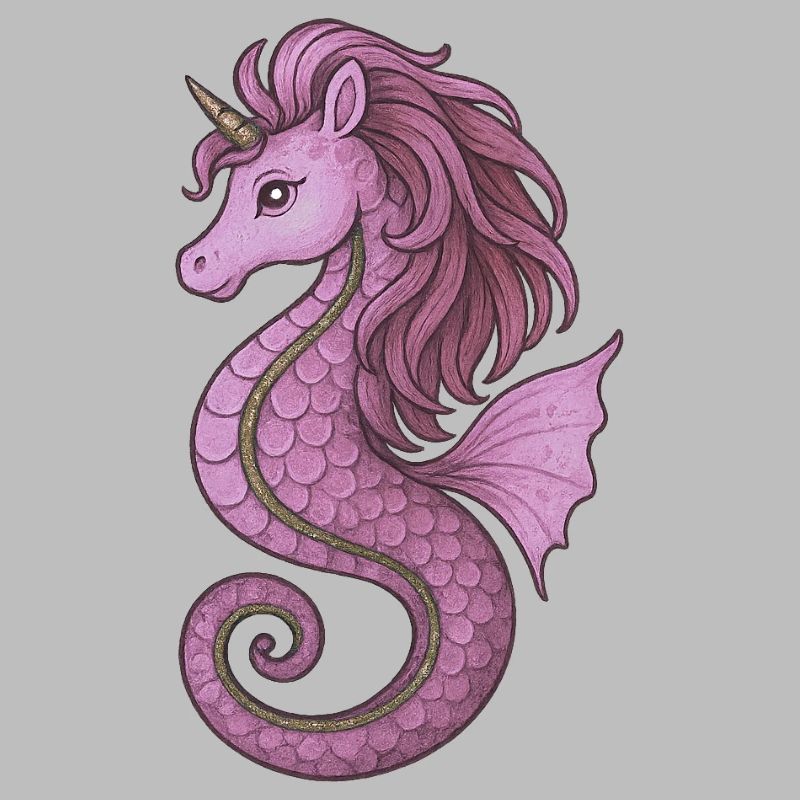 Seepferdchen-Einhorn Pink Violet