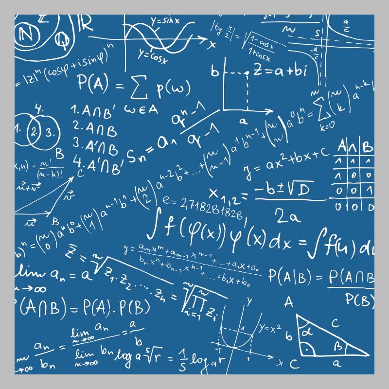 Math Equation Pattern, Quadratic Formula Math Gift