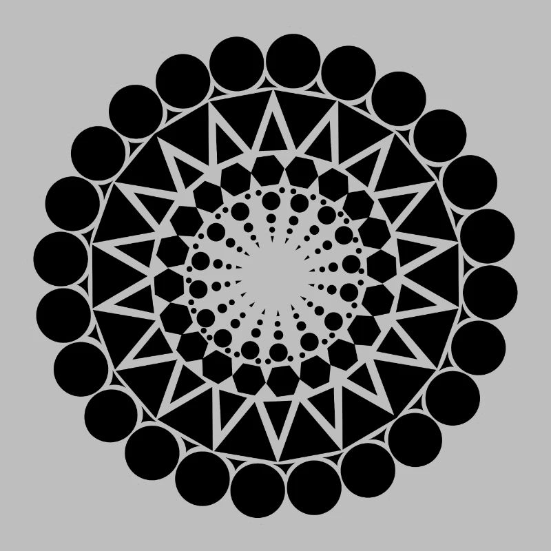 Geometric triangle mandala round pattern shape