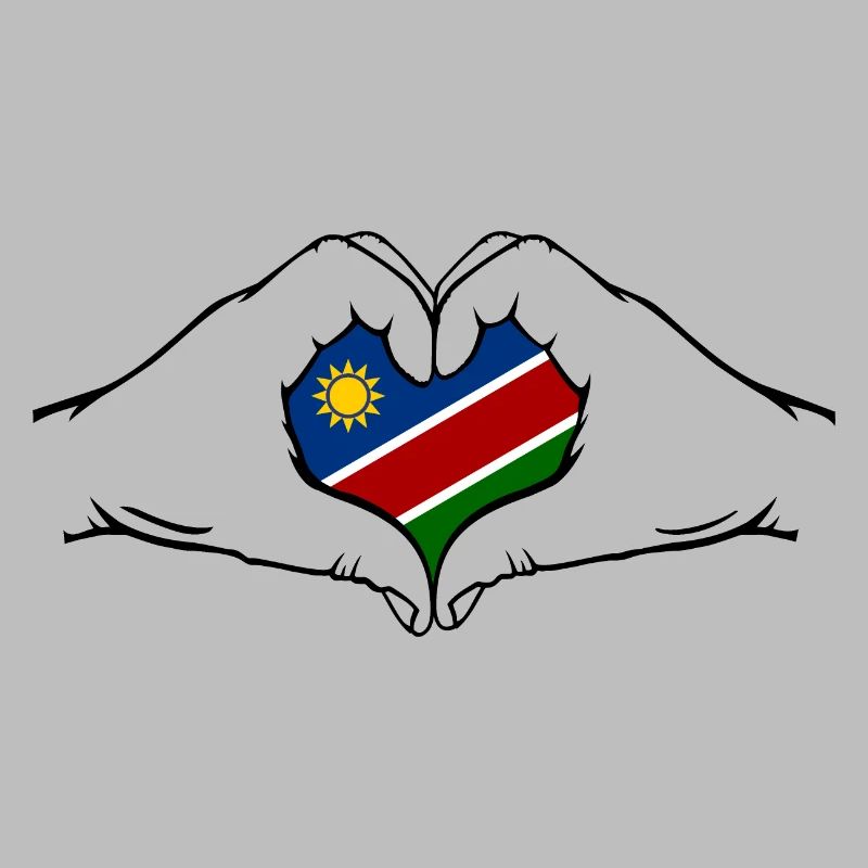 Namibia Flagge Herzform