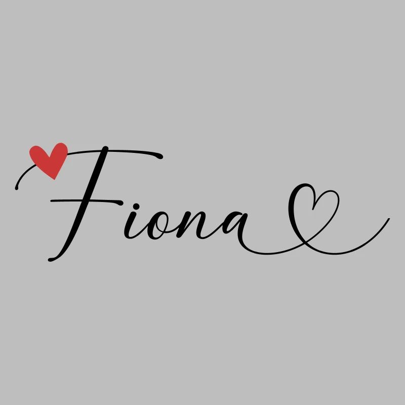 Fiona Last name First name Calligraphy heart