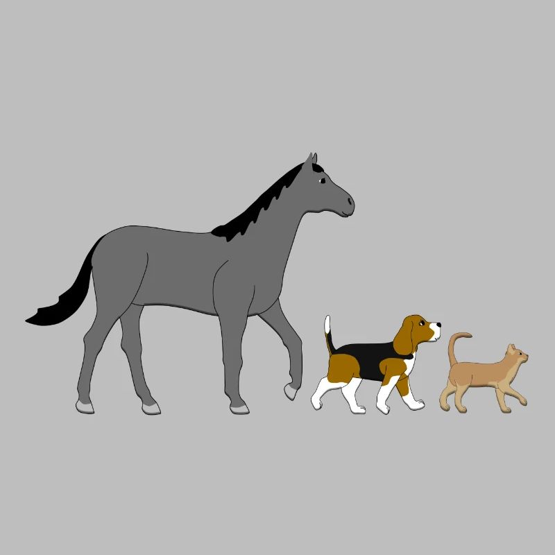 Cheval, chien, chat