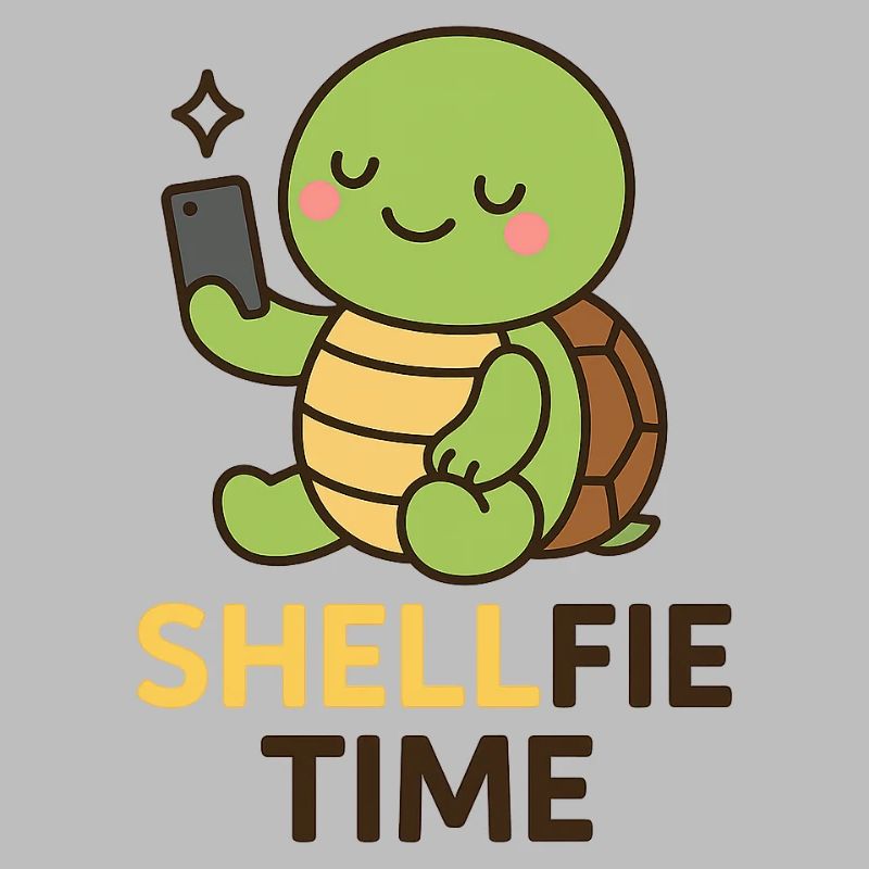 Shellfie Time - Selfie de tortue mignonne