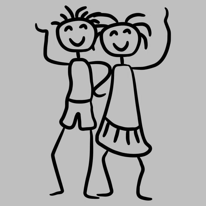 2 Geschwister Junge Mädchen Paar Pärchen Liebe