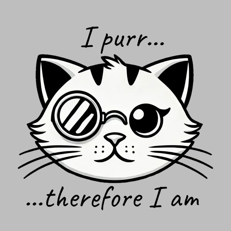 Ich schnurre, also bin ich - Philosoph Katzendesign