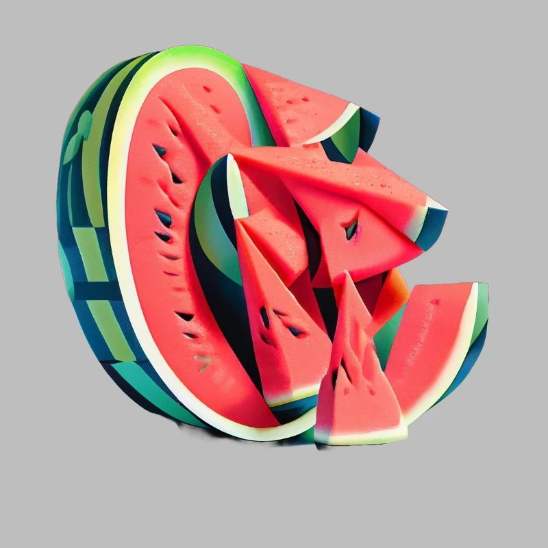 Pastèque en morceaux