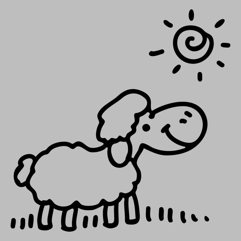 Schäfchen Sonne - line