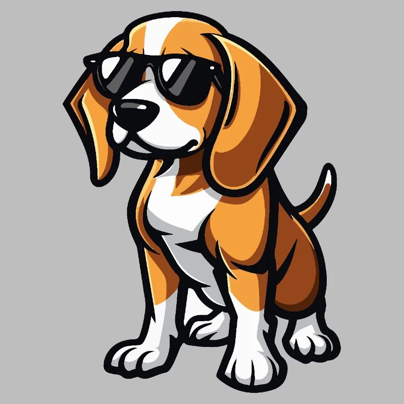 Beagle Hunde Cool Comic
