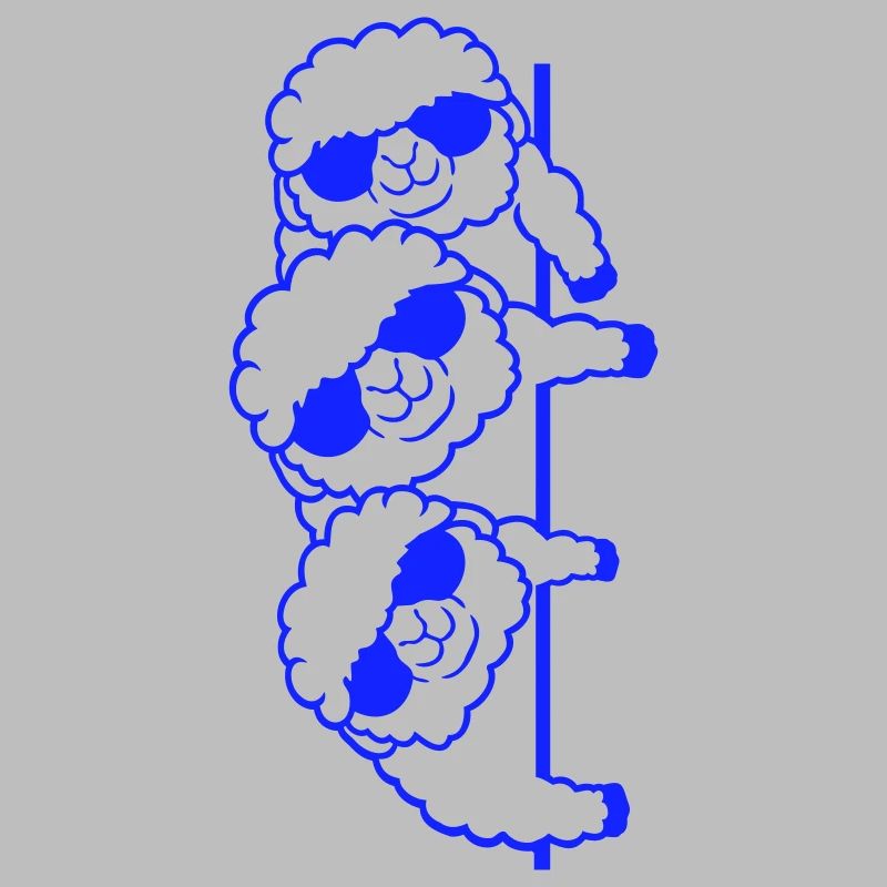 3 DJ Schafe Hinter Mauer Gucken Seitlich Freunde