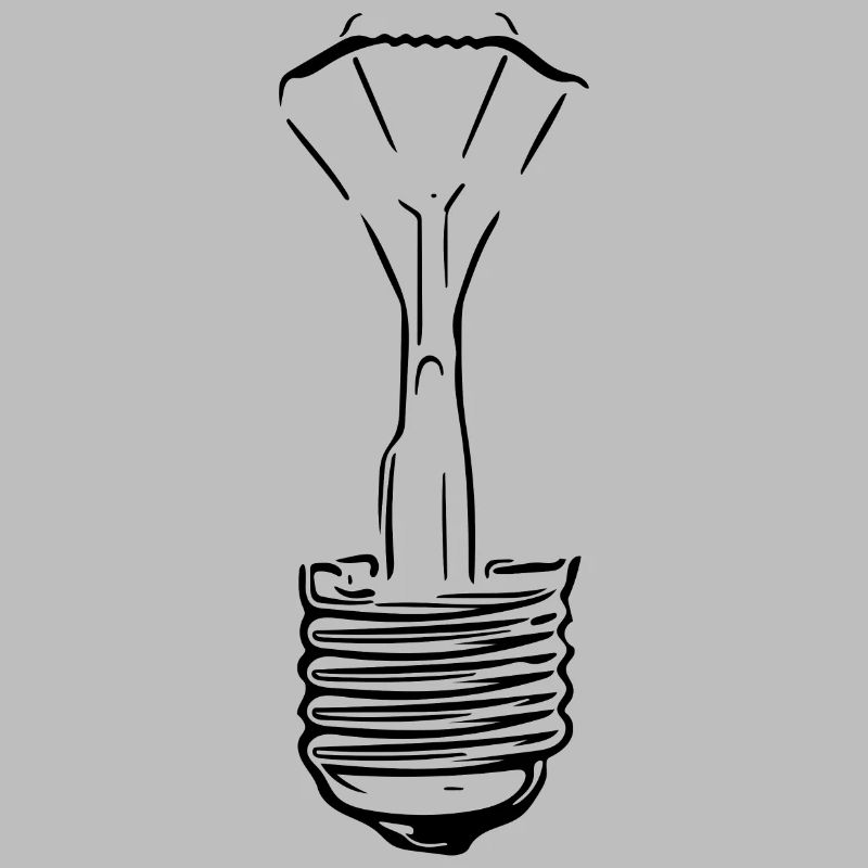 Lamp with defective glass bulb