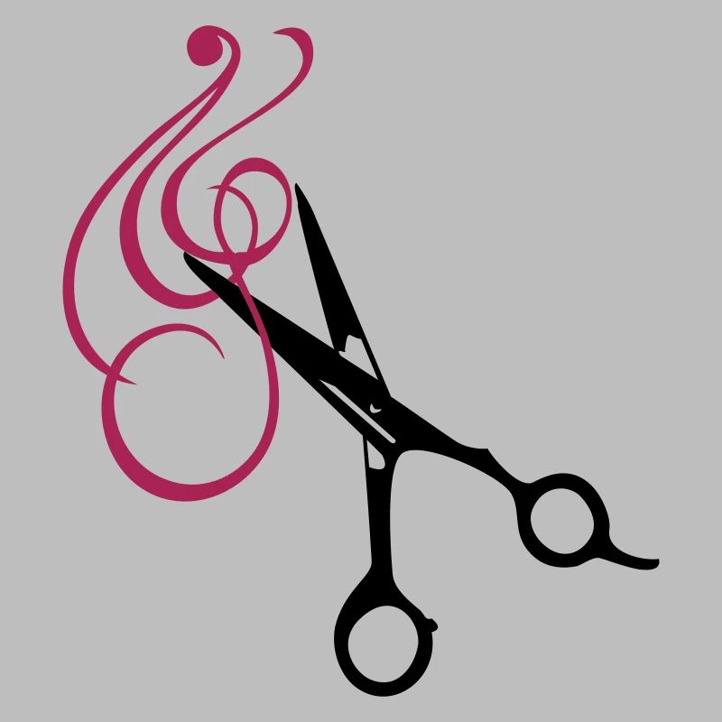 ciseaux de coiffeur et les cheveux bouclés /