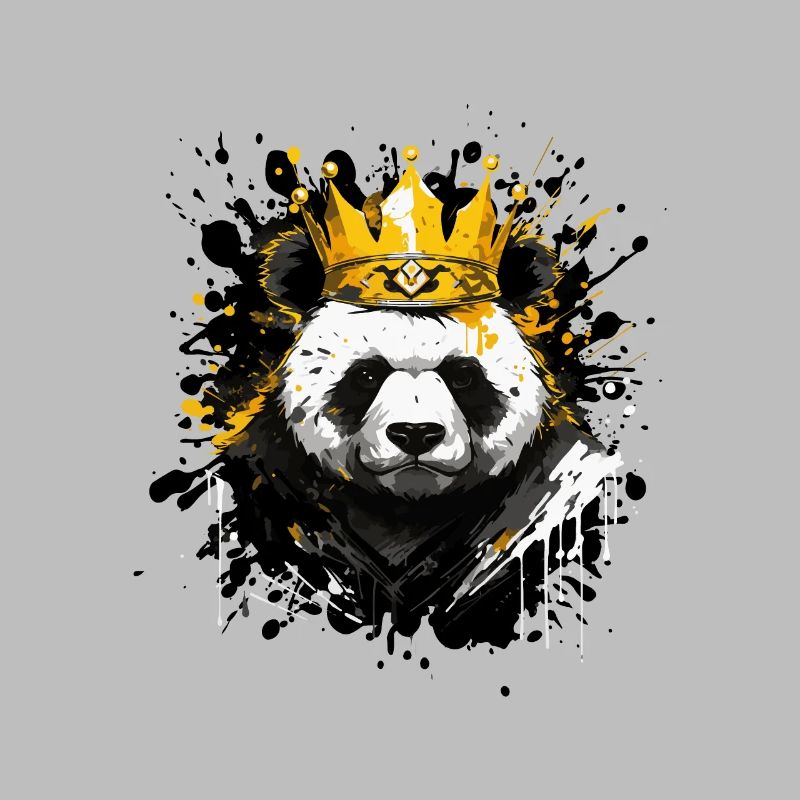 panda bär tier krone