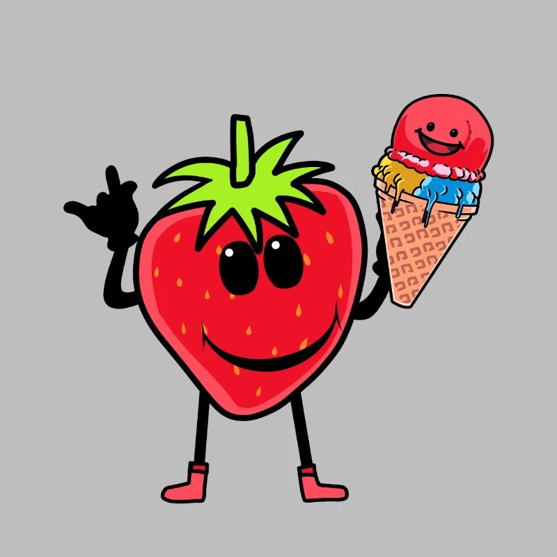 Erdbeerer Erdbeere Eis Eiscrem Eiskrem Kinder