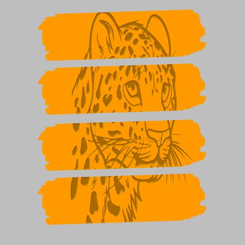 Léopard Jungle Predator Grunge Style Imprimer
